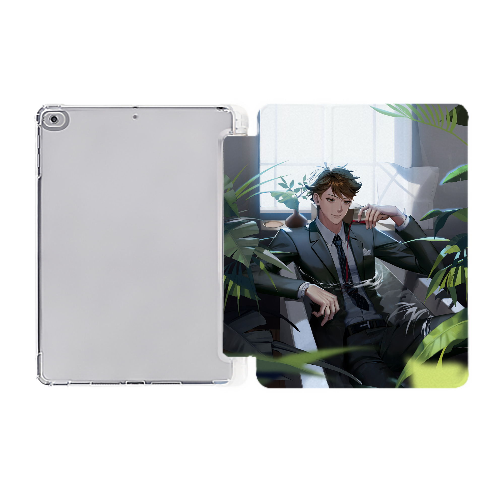 （画像用） ハイキュー!! Haikyu!! IPad ケース ペン収納付き 三つ折りスタンド PUレザー×シリコン 対応機種9.5/10.5/10.9インチ